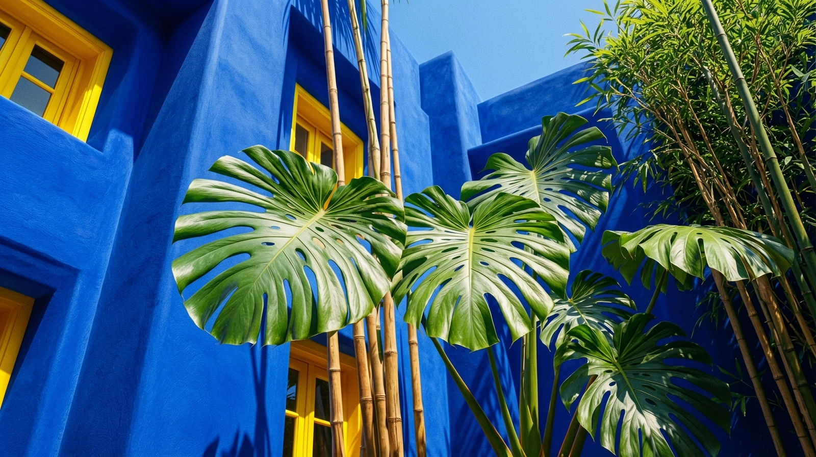 Vue iconique du Jardin Majorelle
